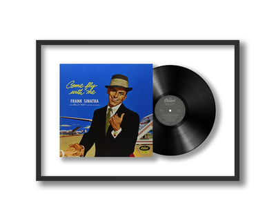 Shadowbox Framed Vinyl Album, Black