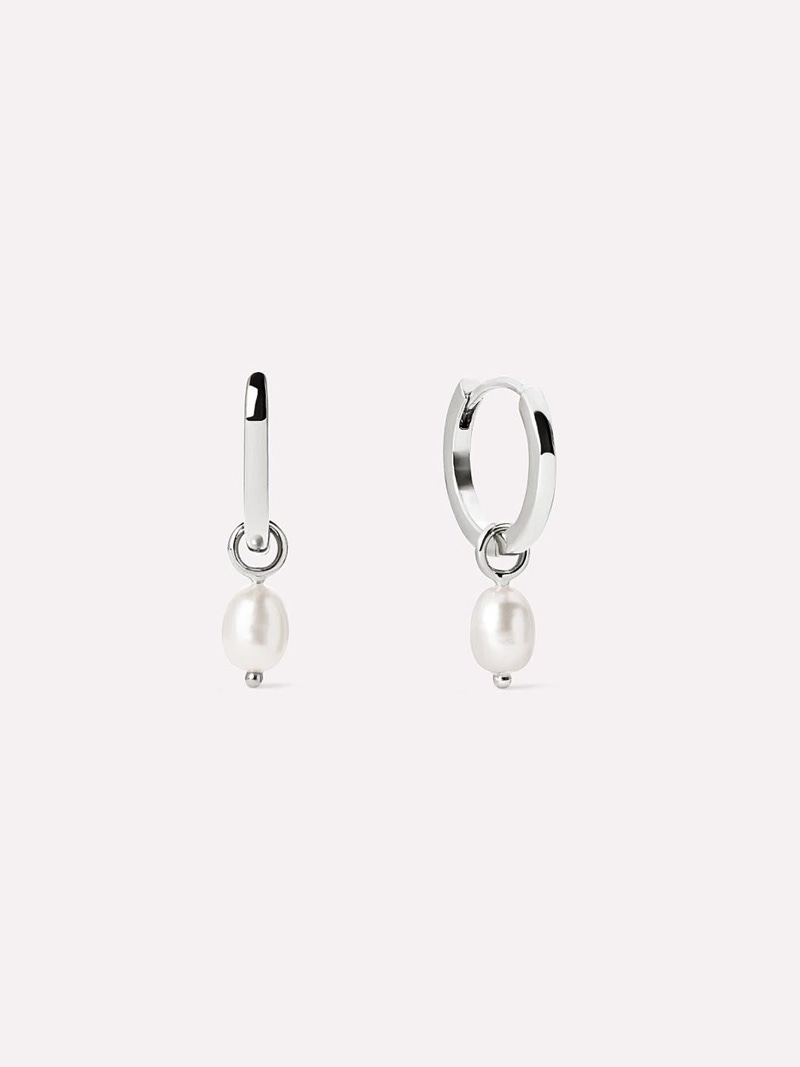 Frida Pearl Huggie Hoops