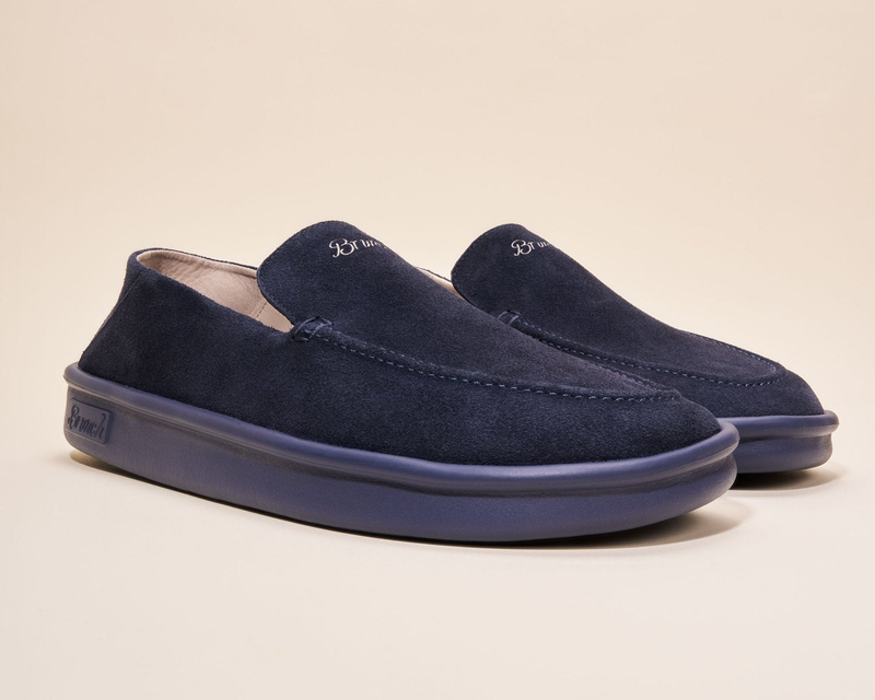 Collapsible Loafer, Navy Suede