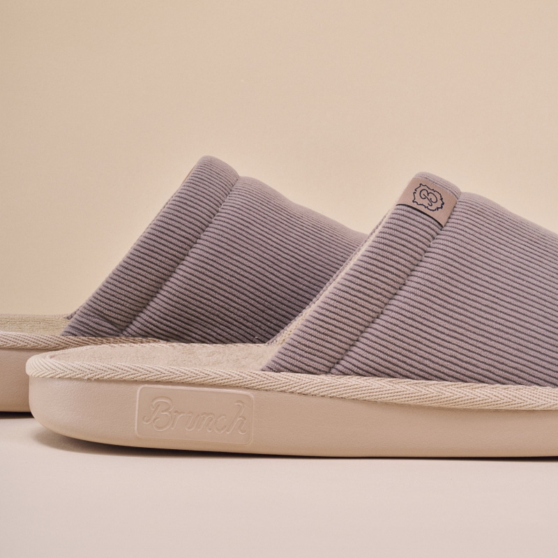 Essential Corduroy Slipper, Soft Grey
