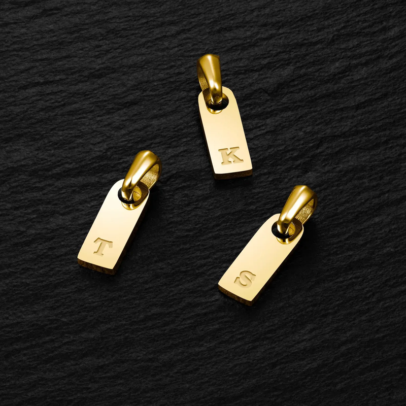 14K Gold Initial Tag Necklace