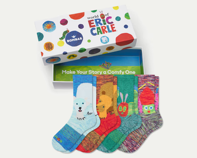 Youth Eric Carle Calf Sock 4-Pack Gift Box