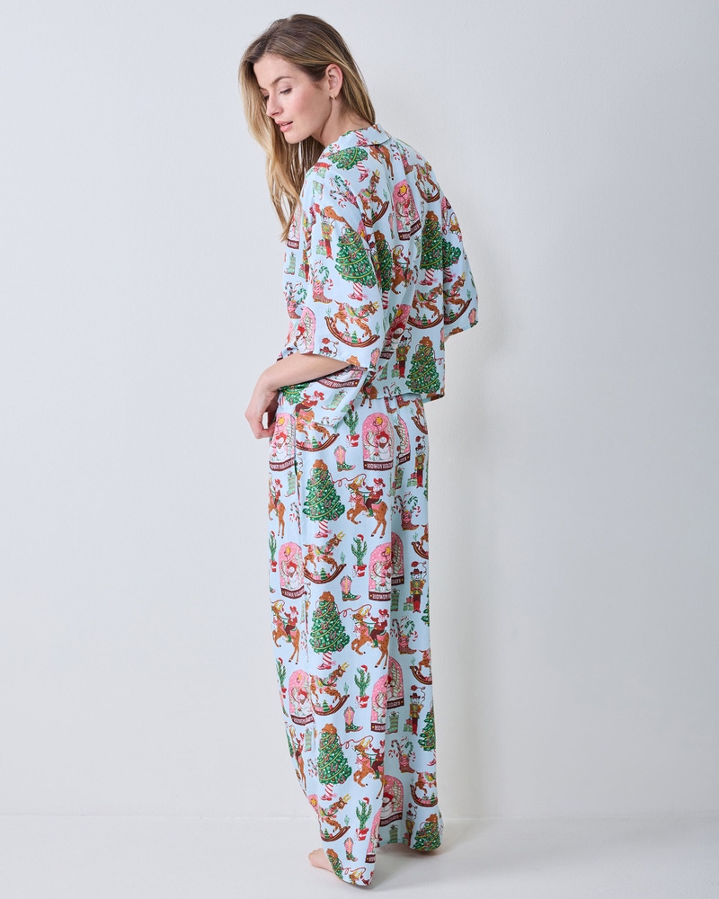 Cowboy Christmas Eco Satin Wildest Dreams Set, Icicle
