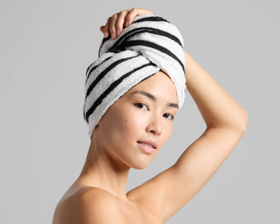 Organic Resort Stripe Hair Wrap