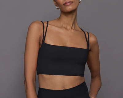Strappy Bra in Melt, Black