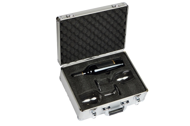 VinBottle Wine and Wine Glasses Carrying Case