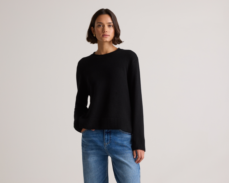 Mongolian Cashmere Boxy Crewneck Sweater