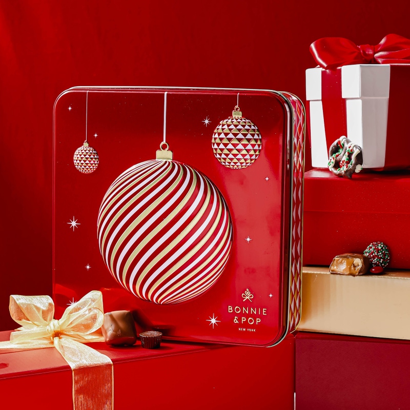 Ornament Gift Tin with Holiday Treats