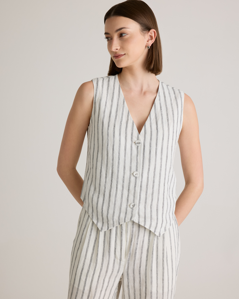 100% European Linen Vest
