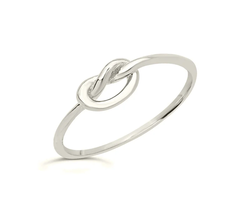 Sterling Silver Thin Love Knot Ring