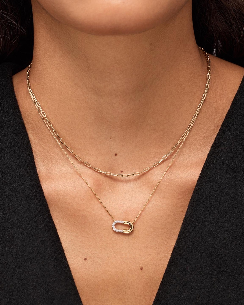 Blake Gold Mini Micropave Necklace