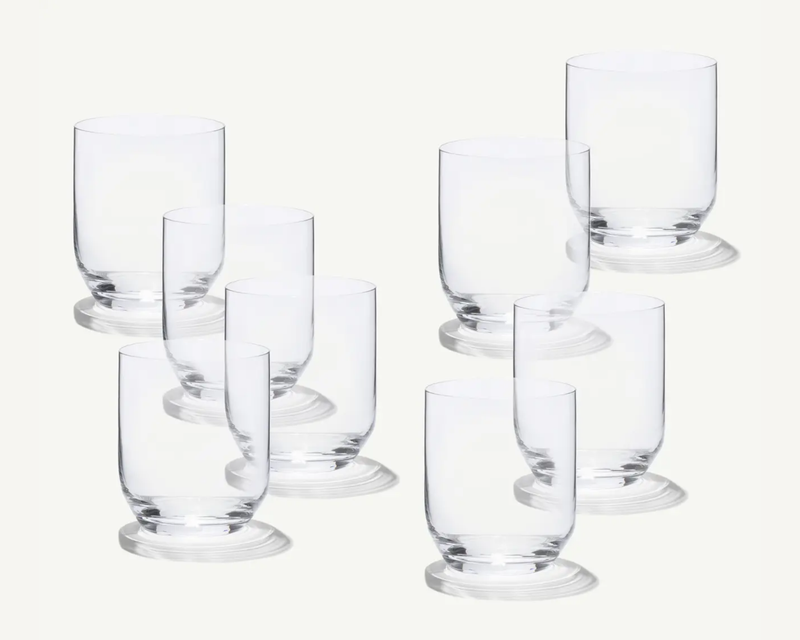 Crystal Drinking Glasses, Set of 8