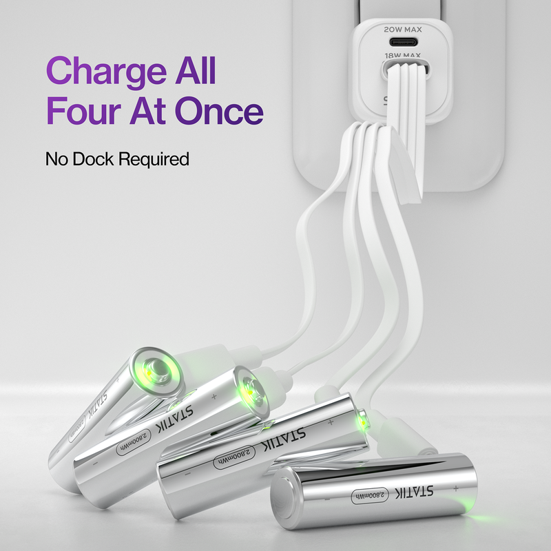 Rechargeable AA Battery 4-Pack