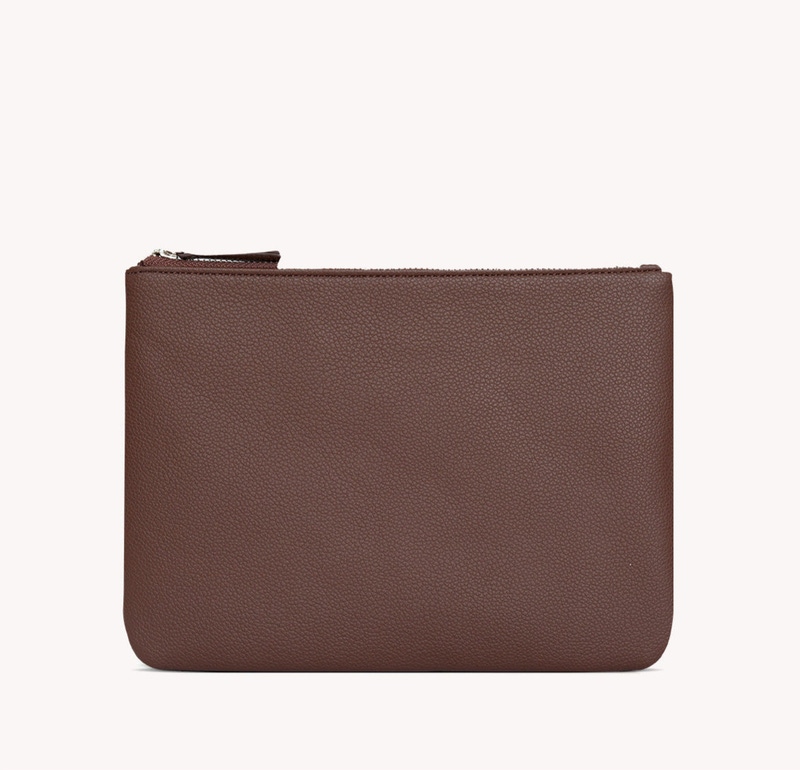 Vegan Leather Zip Pouch