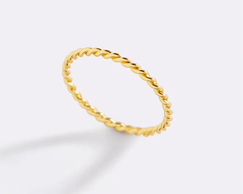 Dainty Braided Stacking Ring