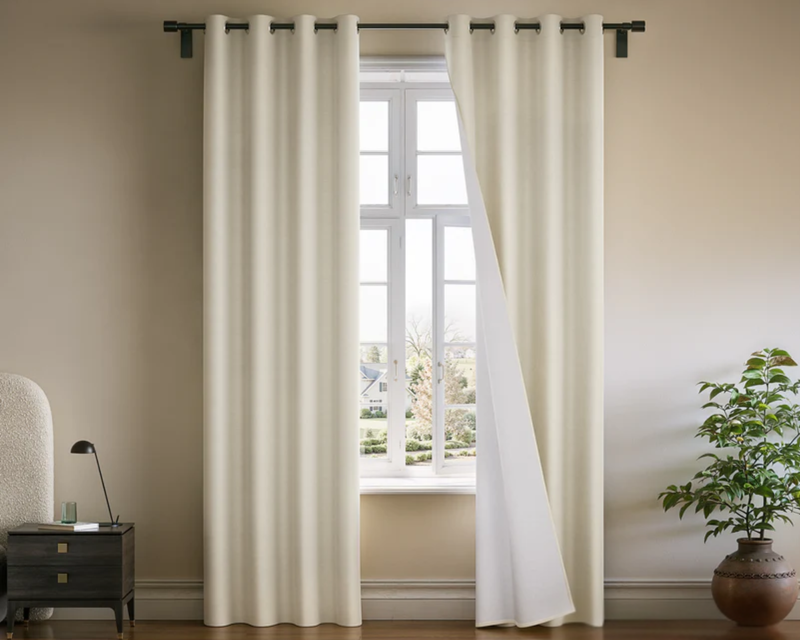 Grommet Blackout Curtain Set of 2, 64" Long