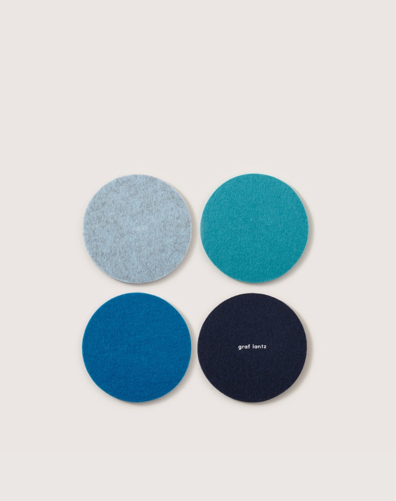 Merino Wool Round Coaster 4-Pack