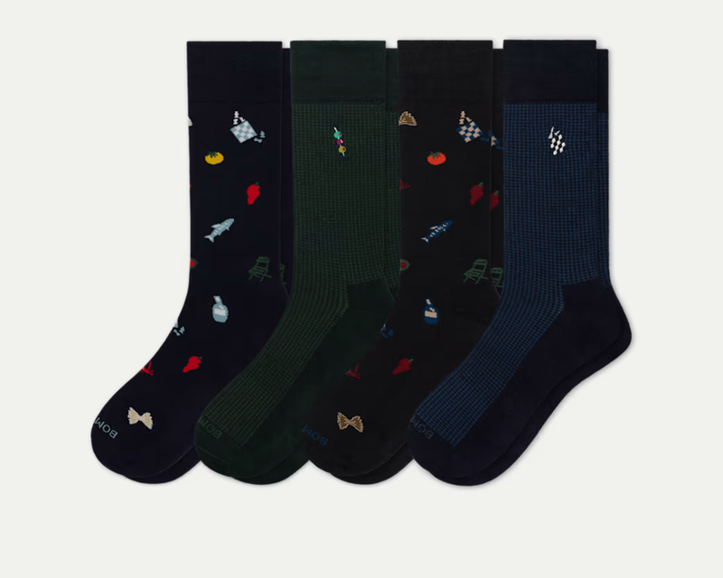 Men's Dress Calf Sock 4-Pack