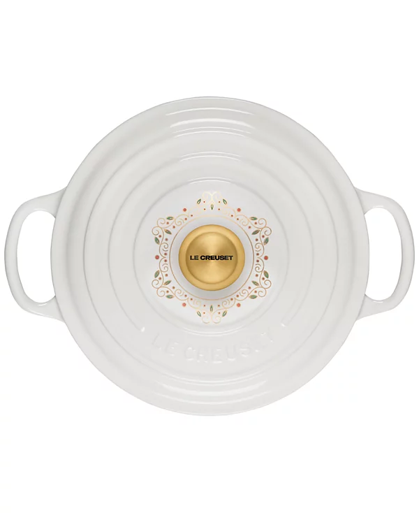 Noël Collection Enameled Cast Iron 3.5 QT Signature Round Dutch Oven