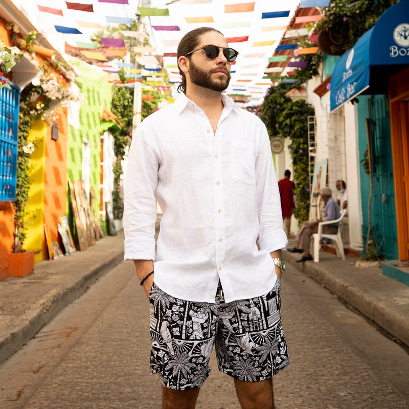 The Casa Blanca White Linen Long Sleeve Shirt