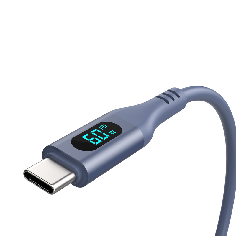 60W Smart Cable USB-C To USB-C With Digital Display 1.5M