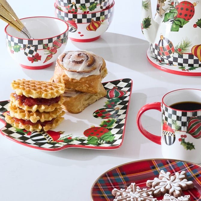 Deck The Halls Tree Serving Platter