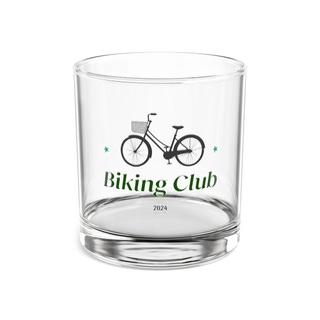Biking Club Rocks Glass
