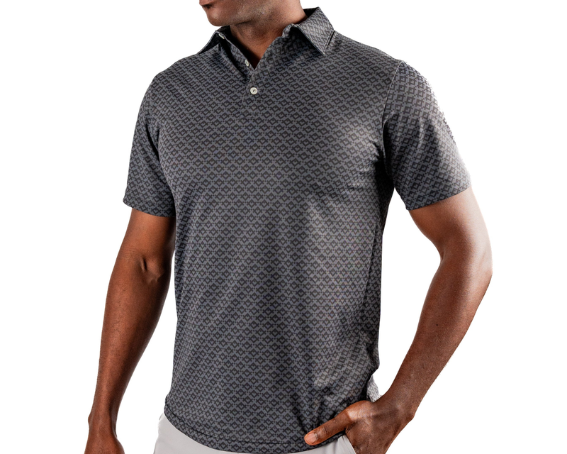 Slate Mosaic Men's Player Preferred Golf Polo