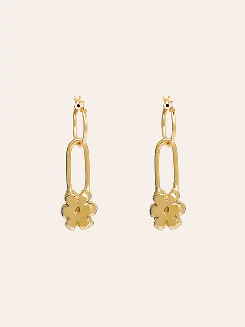 Yam sculptural flower pin earrings - anniversary gift for her - $150