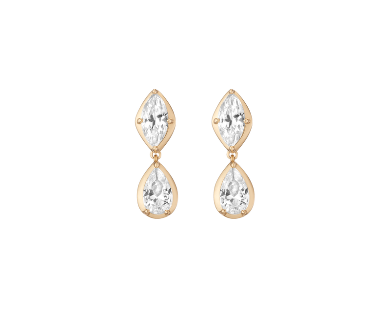 Georgian Toi et Moi Drop Earrings
