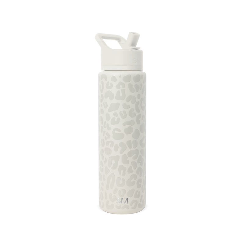 Summit Pattern Water Bottle with Straw Lid, 30oz
