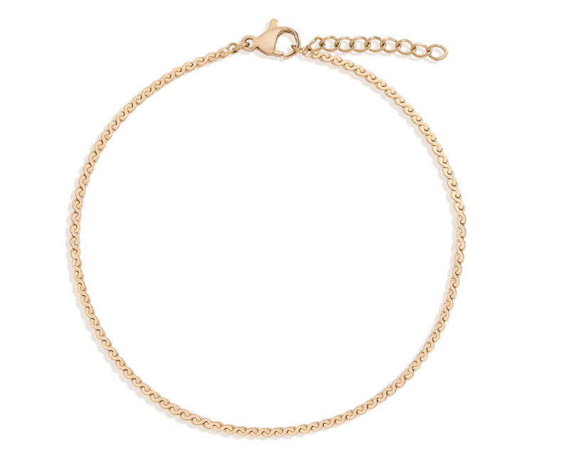 Wave Chain Anklet