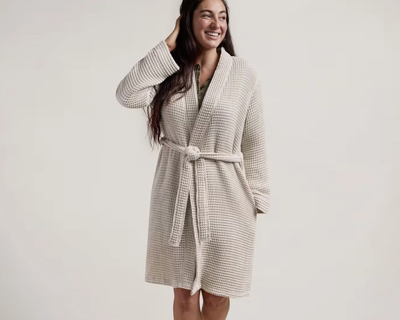 Waffle Robe, Tan