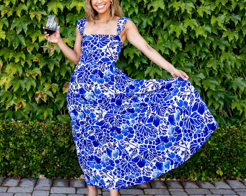 The Napa Resort Dress with Ruffle Straps