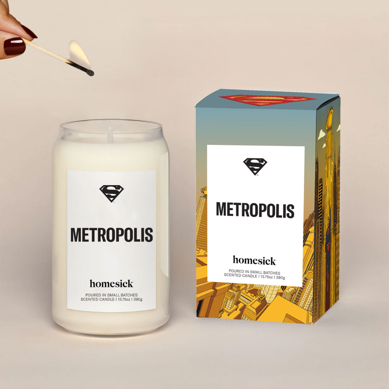 Superman Metropolis Candle