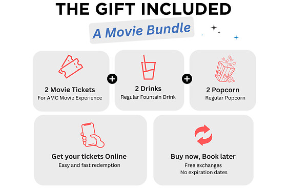 AMC Movie Theatre Package for 2