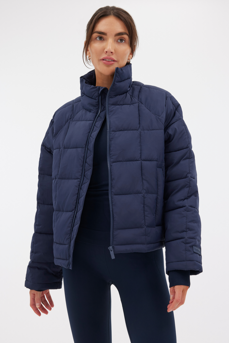 Nellie Packable Puffer Jacket, Navy