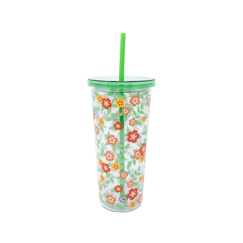 Acrylic Tumbler with Straw