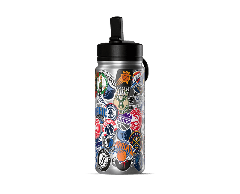 NBA 20oz All Team Sticker Print Kids Water Bottle