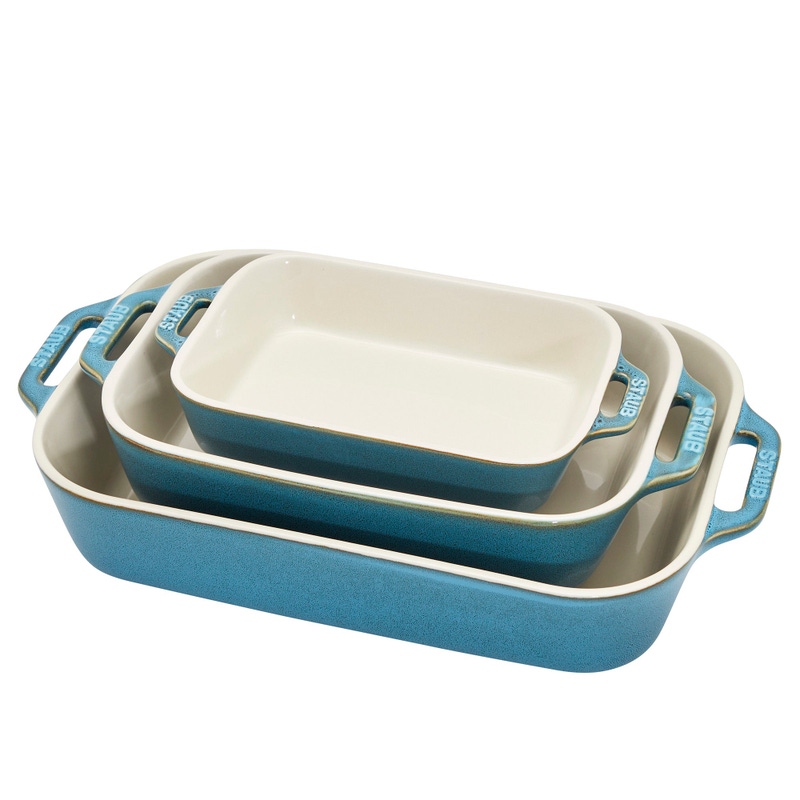 Ceramic 3-Piece Rectangular Baking Dish Set