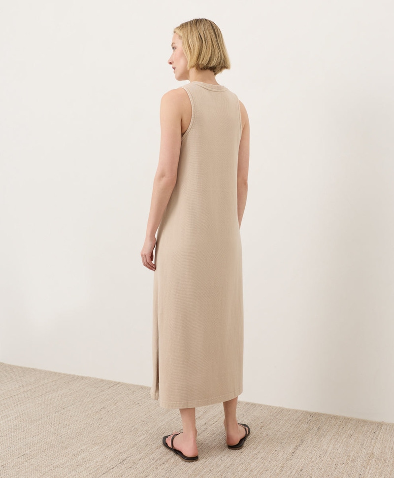Women's Organic Weekends Tank Dress, Washed Flagstone