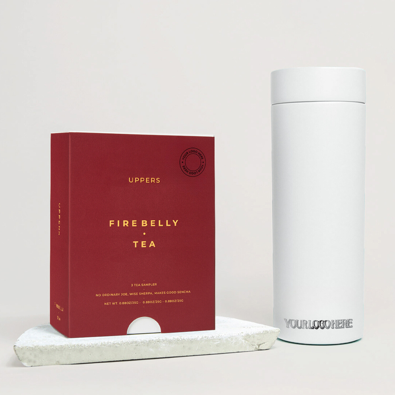 Branded 16oz Travel Mug & Tea Sampler