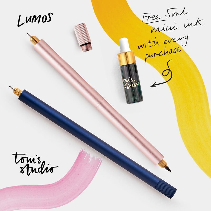 Lumos Pro Single Tip Refillable Fineliner, Writing and Brush Pen