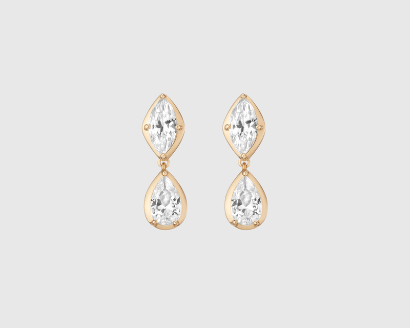 Georgian Toi et Moi Drop Earrings