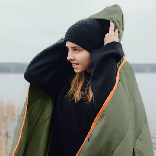 Puffy Blanket Poncho