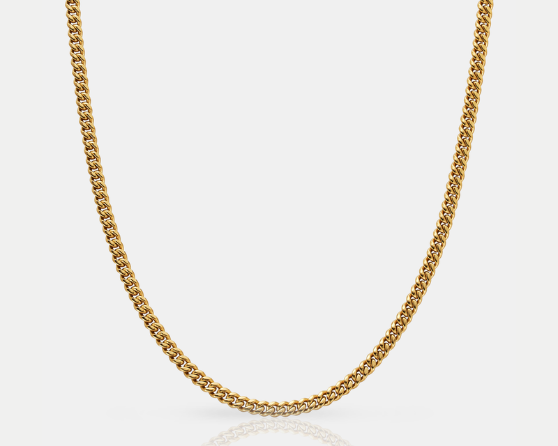 18K Gold Cuban Chain 4mm