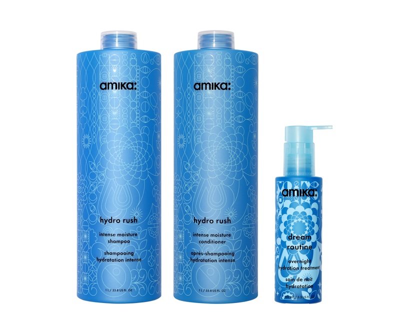 Super-Sized Hydration Set Hydro Rush Intense Moisture Shampoo + Conditioner + Dream Routine Overnight Treatment $131