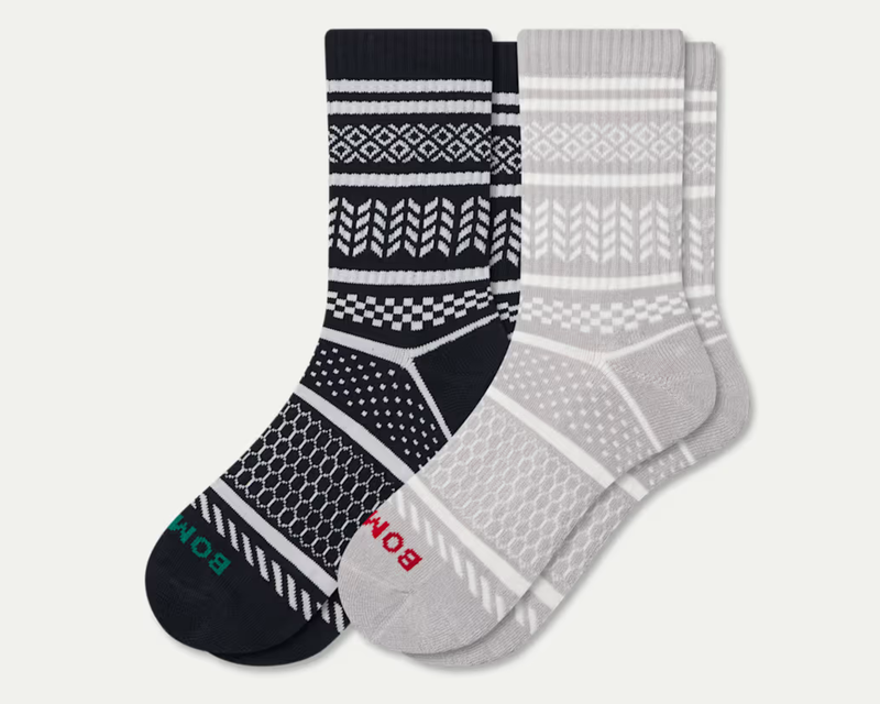 Men's Fair Isle Half Calf Sock 2-Pack Gift Box