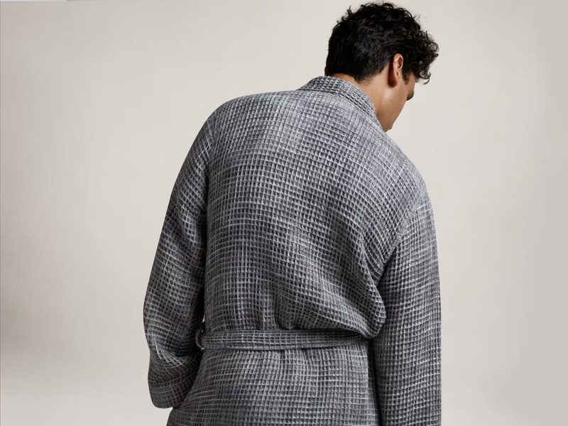 Waffle Robe, Grey