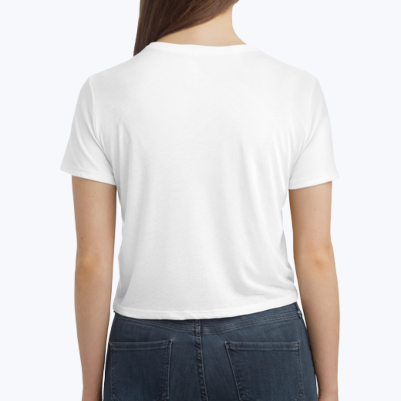 Branded Women's Flowy Cropped Tee